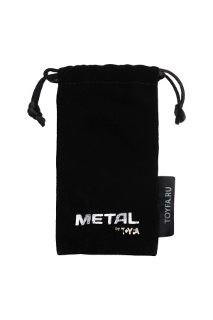 Анальный страз TOYFA Metall, металл, красный, с кристалом цвета рубин 8,2 см, Ø3,4 см, 85 г.