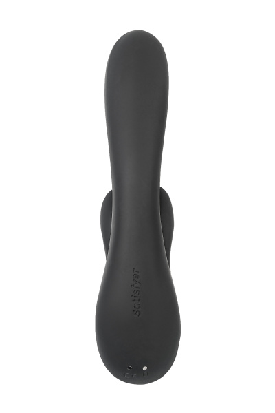 Вибромассажер Satisfyer Double Flex Connect App, черный, силикон
