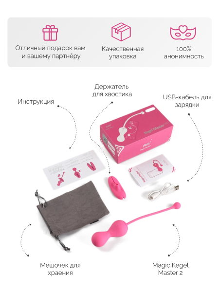Тренажер Кегеля Magic Motion Kegel Master 2 розовый