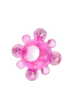 Эрекционное кольцо с бусинами TOYFA, розовое