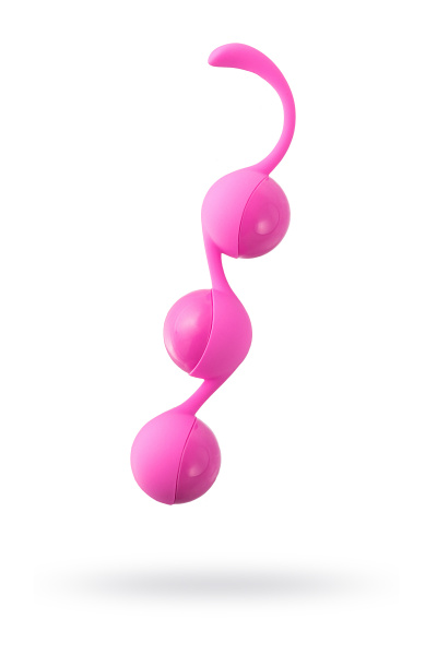 Вагинальные шарики  SEVEN CREATIONS,силикон, розовые, Ø 3,5 см